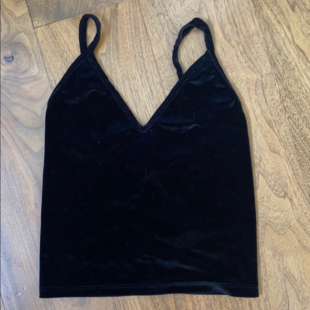 Black velvet Brandy Melville tank top